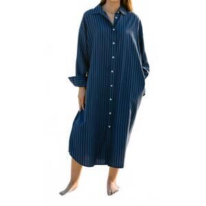 NEW BECASA easygoing cotton maxi dress in baywater stripe